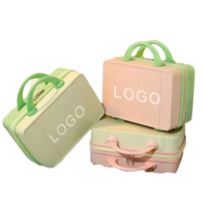 Vintage 14-Inch Mini Travel Makeup Case with Handle