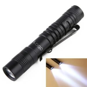 Portable Aluminum Alloy LED Flashlight Pen with Clip