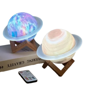Customizable 3D Saturn Lamp with Bluetooth Speaker