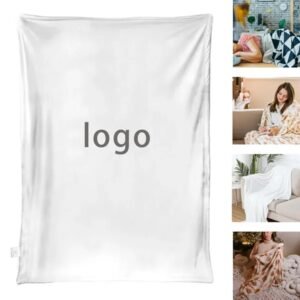 Custom 50"x60" Soft Polyester Blanket with Logo Design