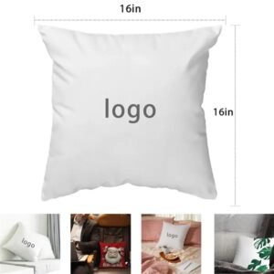 Customizable Polyester Throw Pillow, 16 x 16 Inches
