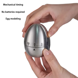 Mechanical Egg-Shaped Timer with Custom Logo Options