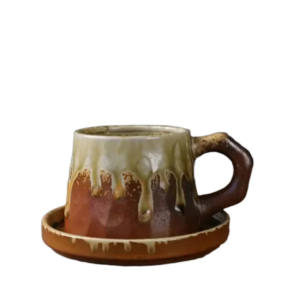 10oz Porcelain Coffee Mug with Coaster, Customizable Logo