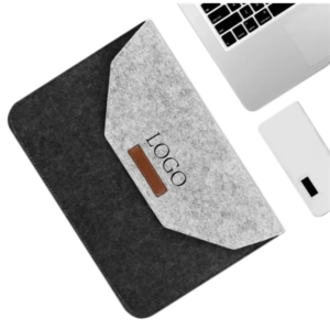 Felt Laptop Sleeve with Leather Accent, 16"x11"