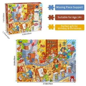 1000-Piece Customizable Puzzle, 19.69 x 27.56 Inches