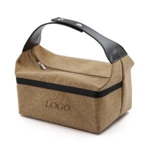 Eco-Friendly Cork Lunch Bag with Custom Logo Printing