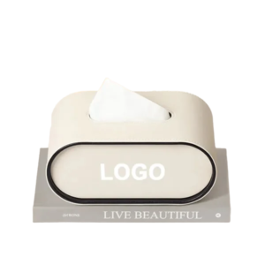 Luxury PU Leather Tissue Box with French Minimalist Design