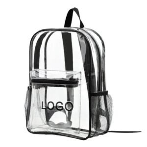 Clear PVC Transparent Backpack with Front Pocket