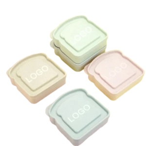 Wheat Straw Toast Shape Portable Sandwich Lunch Bento Box