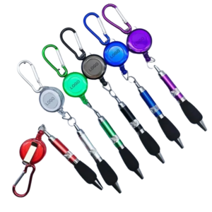 Keychain Creative Metal Retractable Ballpoint Pen